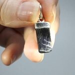 Shungite 925 Silver Pendant ~17mm
