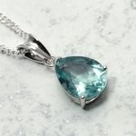 Siberian Quartz Blue Spinel Teardrop Pendant ~11mm