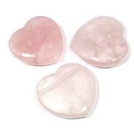 Side Drilled Rose Quartz Hearts - 40mm