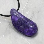 Sugilite Drilled Tumblestone with Cord  ~37mm