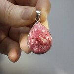 Thulite & Silver Pendant ~27mm
