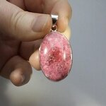 Thulite & Silver Pendant ~29mm