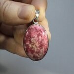 Thulite & Silver Pendant ~29mm