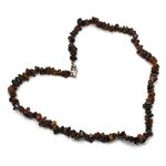 Tiger Eye Gemstone Chip Necklace with Clasp
