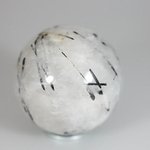 TERRIFIC Tourmalinated Quartz Crystal Sphere ~55mm