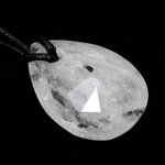 Tourmalinated Quartz Pendant & Wax Cotton Cord ~32mm