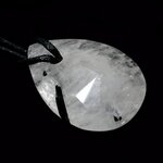 Tourmalinated Quartz Pendant & Wax Cotton Cord ~34mm