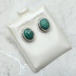 Turquoise 925 Silver Oval Earrings ~12mm