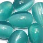 Turquoise Cat's Eye Crystal Egg ~46mm