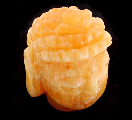 Orange Calcite Thai Buddha Head
