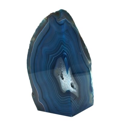 Agate Bookend Single (Blue) ~160x85x68mm