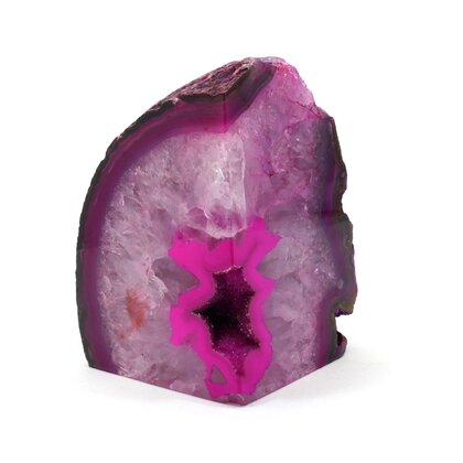 Agate Bookend Single (Pink) ~128x93x80mm