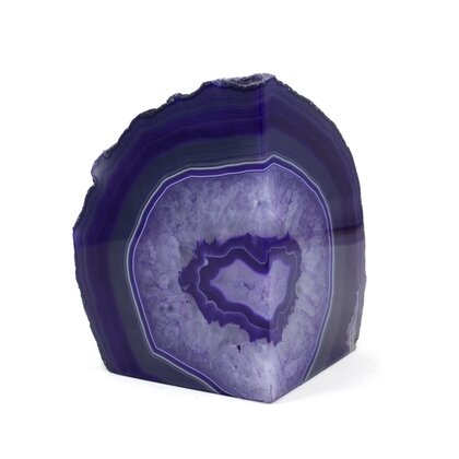 Agate Bookend Single (Purple) ~131x91x91mm