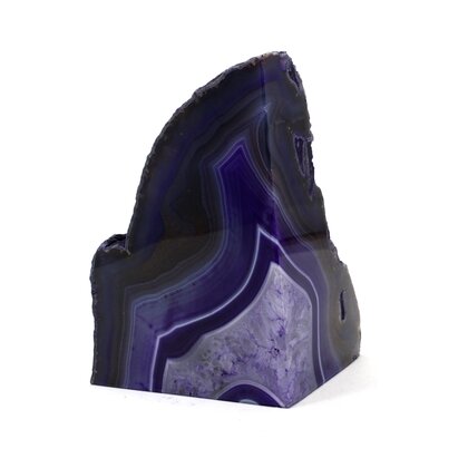 Agate Bookend Single (Purple) ~148x113x78mm