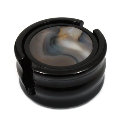Agate Coaster Set - Black