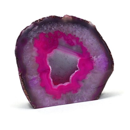 Agate Free-standing Slice (Pink) ~111x123mm