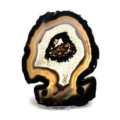 Agate Slice - Blue/grey with crystal centre ~ 190mm