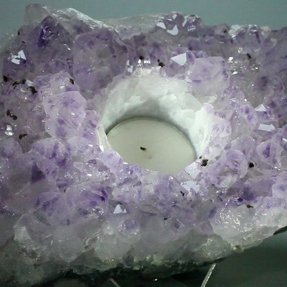 AMAZING Amethyst Tea Light Candle Holder ~151mm
