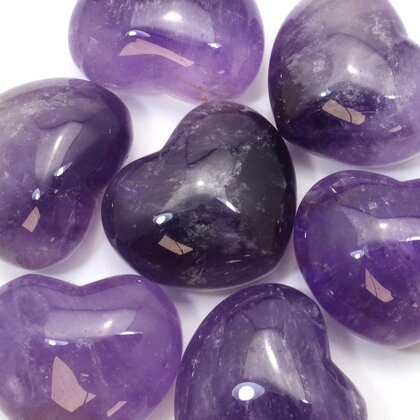 Amethyst Crystal Heart ~45mm