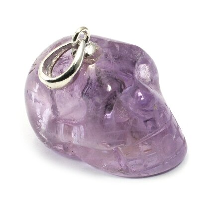 Amethyst Skull Pendant ~ 18mm