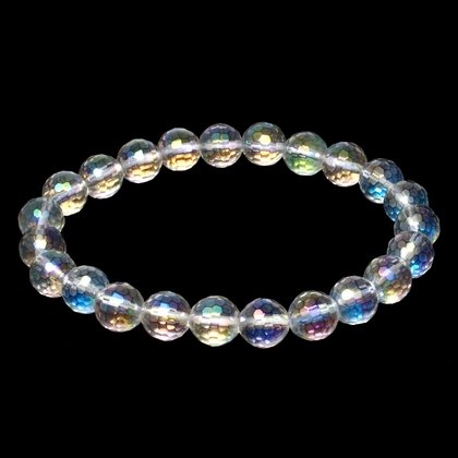 Angel Aura 8mm Faceted Bead Bracelet
