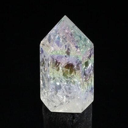 Angel Aura Fire & Ice Quartz Point ~41mm