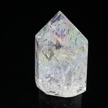 Angel Aura Fire & Ice Quartz Point ~42mm