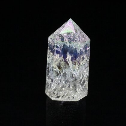 Angel Aura Fire & Ice Quartz Point ~45mm