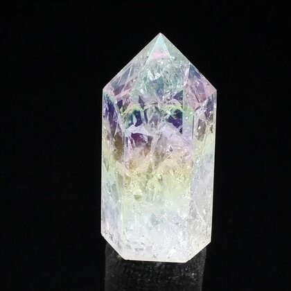 Angel Aura Fire & Ice Quartz Point ~48mm