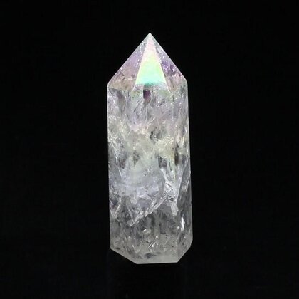 Angel Aura Fire & Ice Quartz Point ~63mm