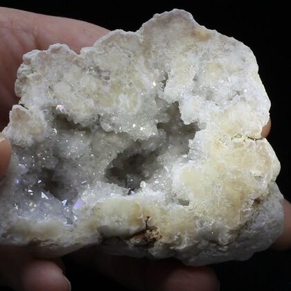 Angel Aura Quartz Geode ~76x65mm