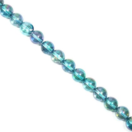 Aqua Aura Quartz Crystal Beads - 10mm Round