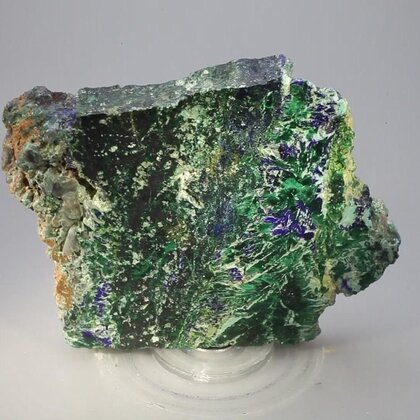 Azurite & Malachite Polished Slice ~73mm