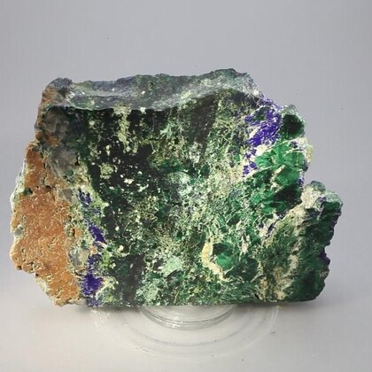 Azurite & Malachite Polished Slice ~77mm