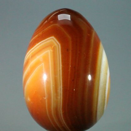 BEAUTIFUL Banded Carnelian Crystal Egg ~48mm
