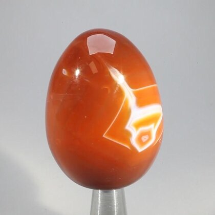 Banded Carnelian Crystal Egg ~49mm