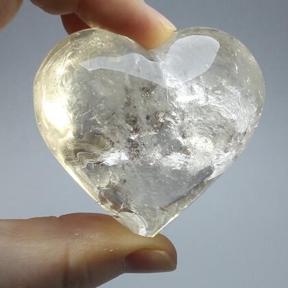 Beautiful Smoky Quartz Polished Heart ~56mm