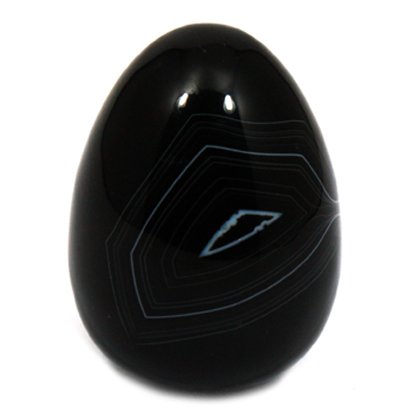 Black Banded Onyx Egg ~45mm