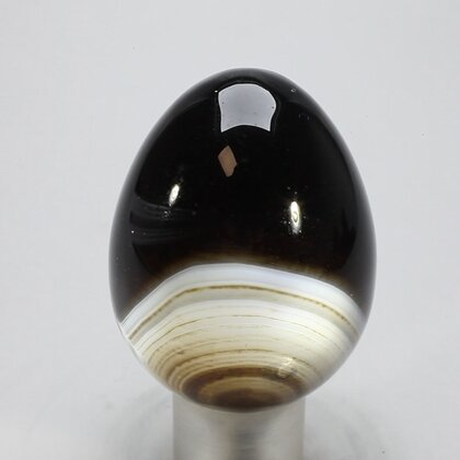 Black Banded Onyx Egg  ~48mm
