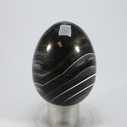 Black Banded Onyx Egg  ~49mm