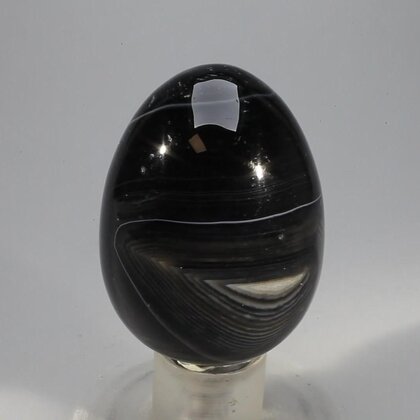 Black Banded Onyx Egg  ~49mm