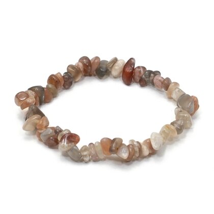 Black Moonstone Gemstone Chip Bracelet