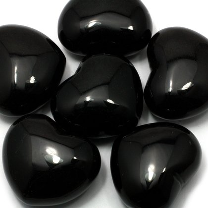 Black Obsidian Crystal Heart ~45mm