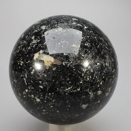 Black Tourmaline with White Quartz Crystal Sphere ~65mm