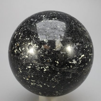 Black Tourmaline with White Quartz Crystal Sphere ~66mm