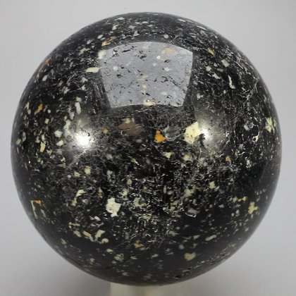 Black Tourmaline with White Quartz Crystal Sphere ~70mm