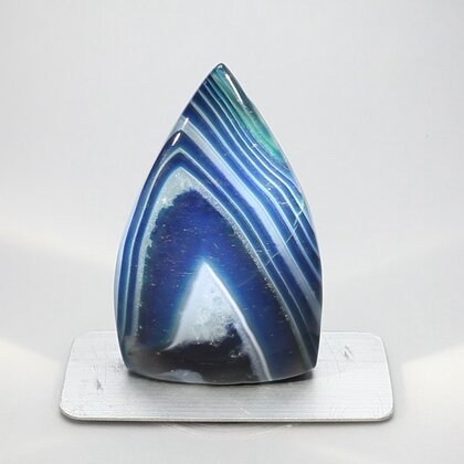 BEAUTIFUL Blue Agate Crystal Flame ~74x46mm