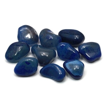 Blue Agate Tumble Stone (20-25mm) - Single Stone