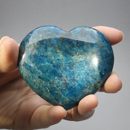 Blue Apatite Crystal Heart ~74mm