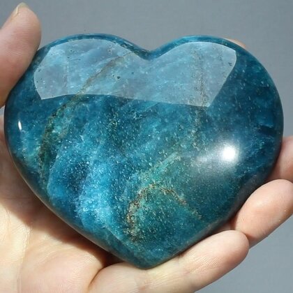 Blue Apatite Crystal Heart ~88mm